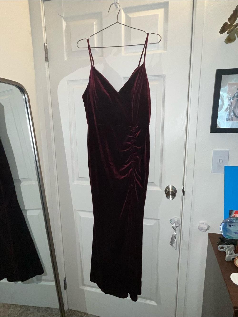 Windsor Burgundy Velvet Maxi Slip Dress